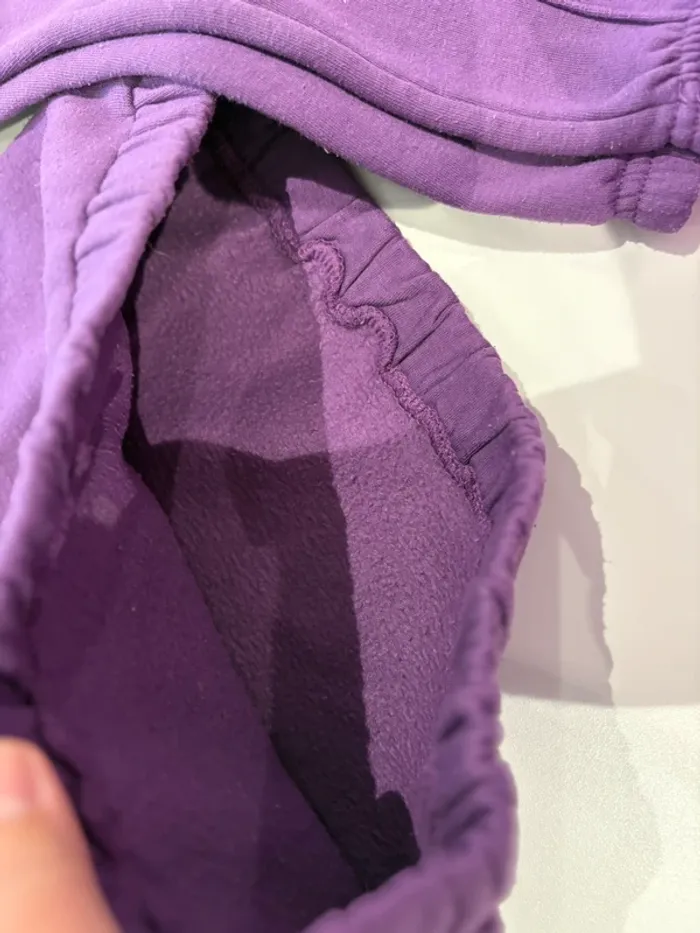 Ensemble training pull + bas molletonné mauve 98/104 cm Zeeman - photo numéro 4