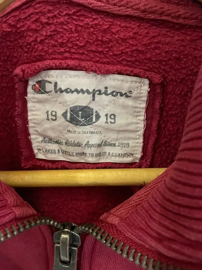 Champion Quarter zip red Mens L - photo numéro 5