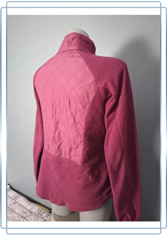 Polaire full zip columbia légère bi matiere femme / violet taille S brodé 259 - photo numéro 9