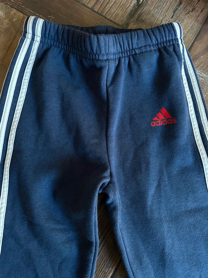 Jogging survêtement adidas garçon 24/36 mois bleu marine coton - photo numéro 2