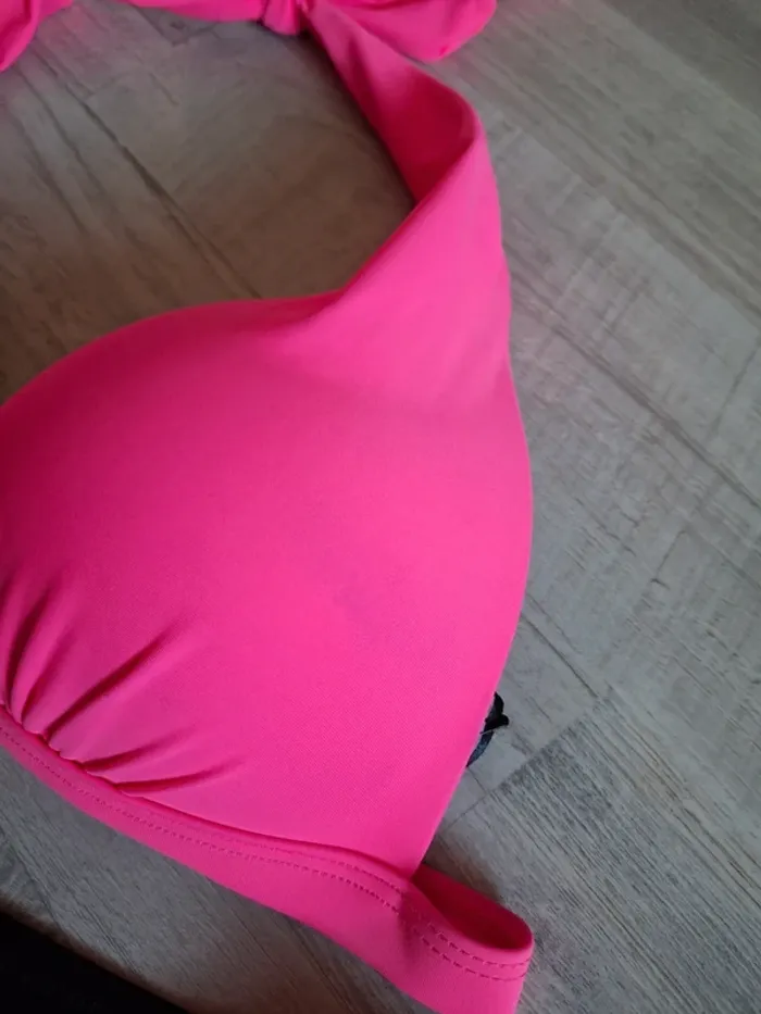 Maillot 2pces rose et noir - photo numéro 3
