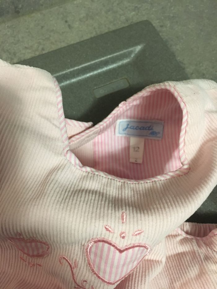 Robe en velours rose Jacadi 12 mois - photo numéro 3