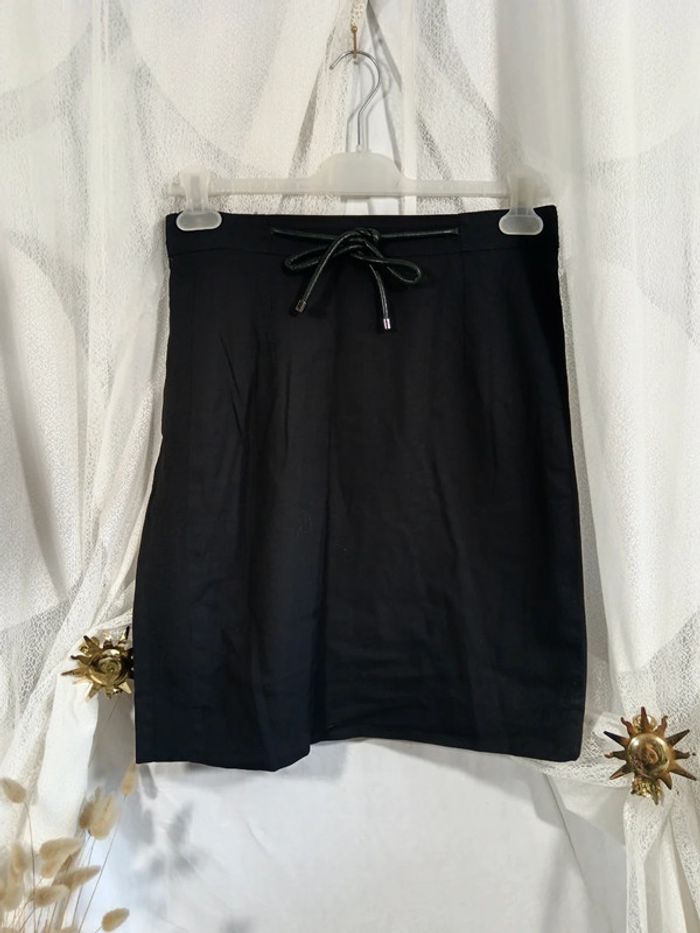 Jupe crayon noire lanières cuir | Burberry - photo numéro 6