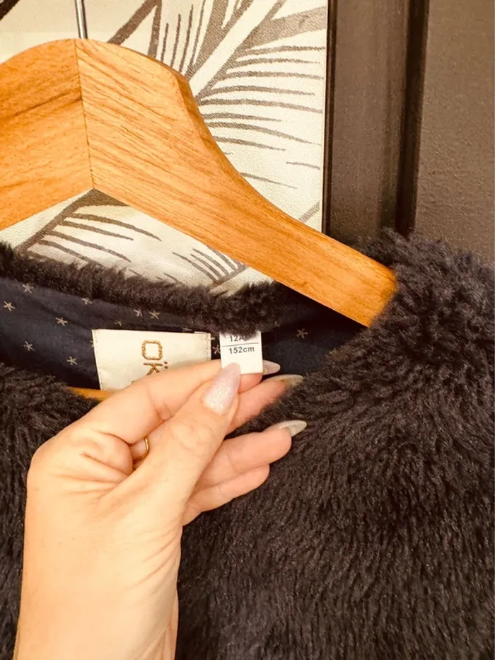 Taille 12 ans manteau veste piloupilou fille Okaidi grise et or 🌷 - photo numéro 5