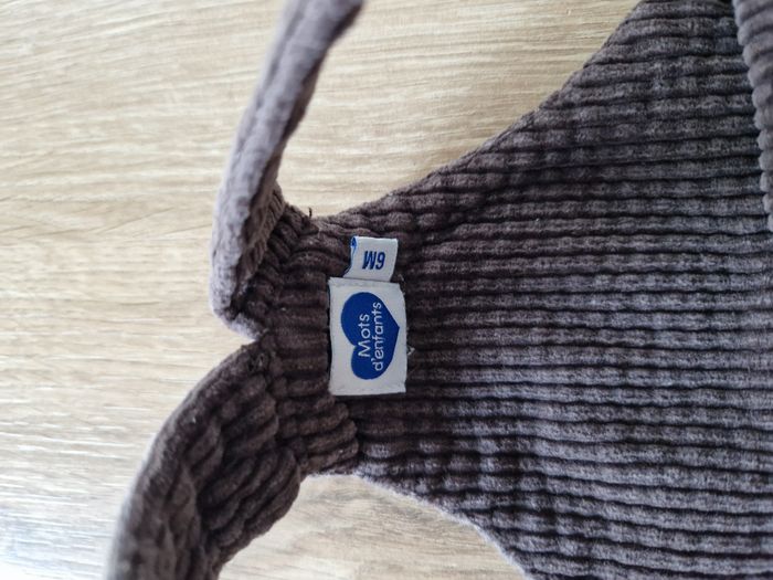 Salopette / Barboteuse Velours Côtelé Marron Broderie Renard Mots d'enfants - 6 mois - photo numéro 3