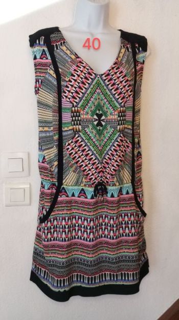 Robe imprimée poches femme 40