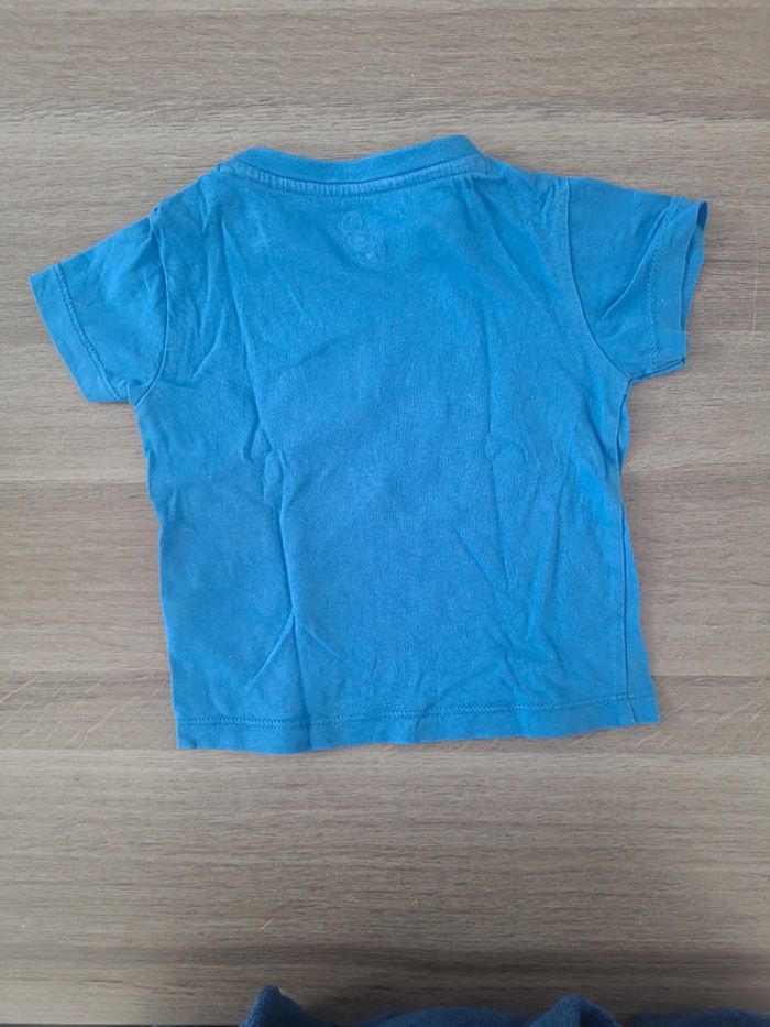 Tee-shirt MC bleu 9 mois - photo numéro 4