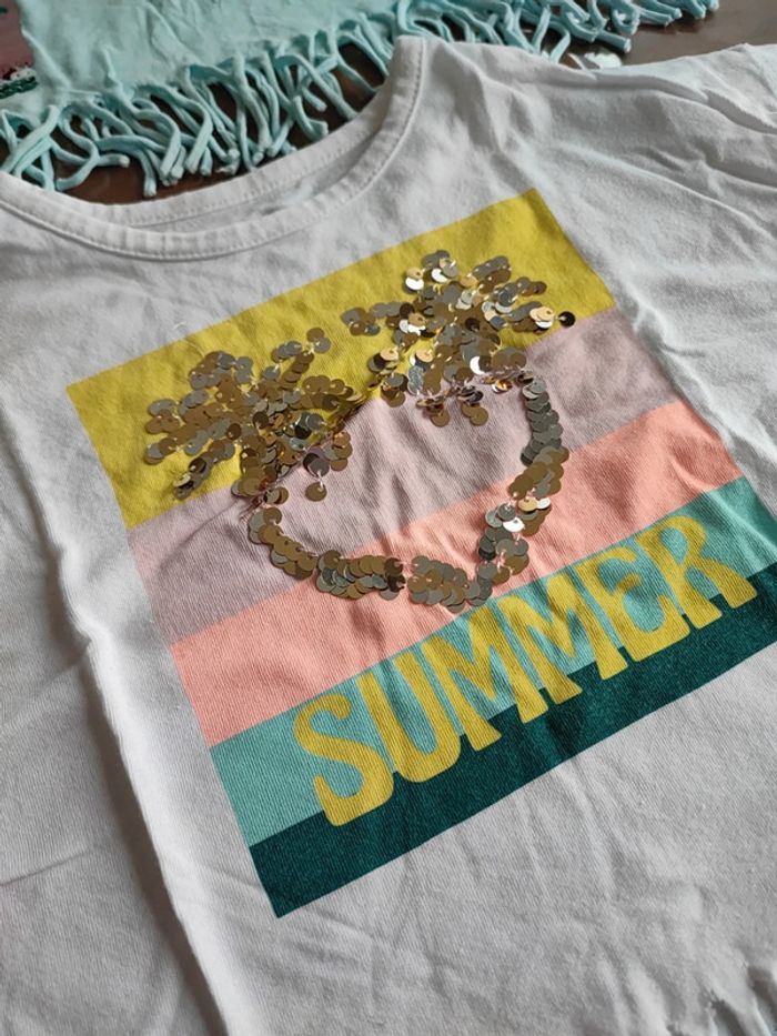 Lot de 2 tee-shirts à franges - photo numéro 4