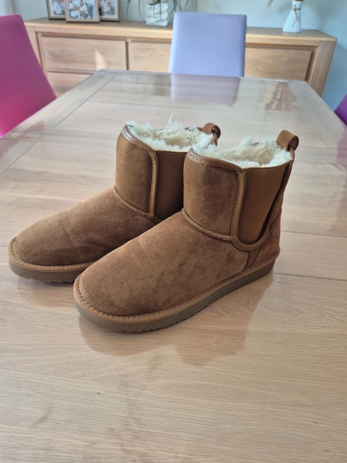 Bottines suédine fourrées