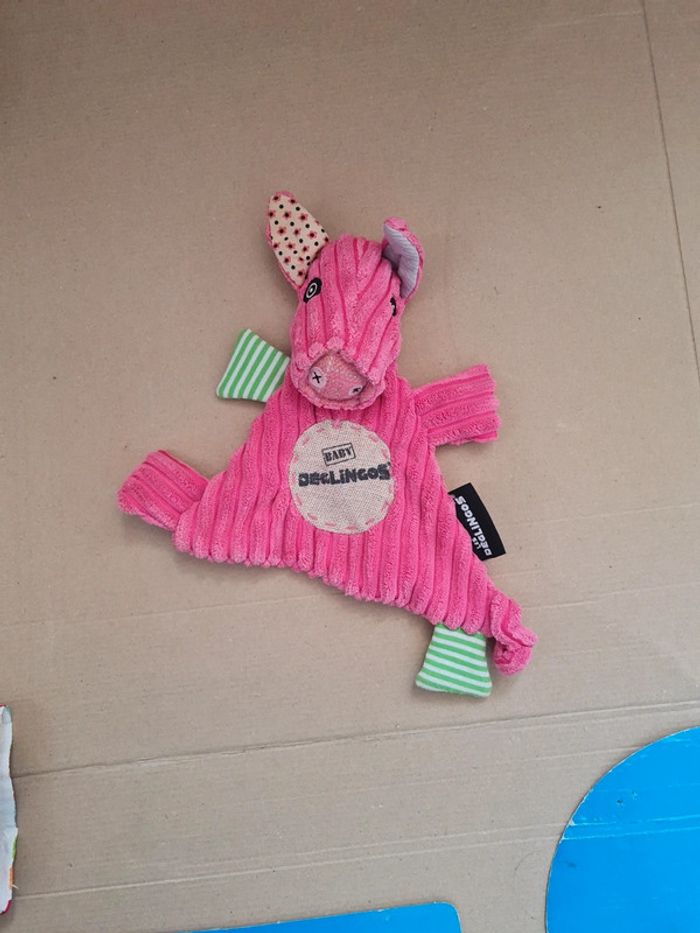 Doudou cochon les deglingos 28 cm