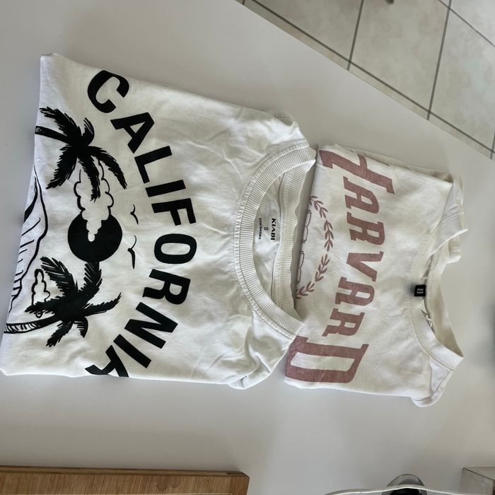 2 tee shirt blanc taille s - photo numéro 4