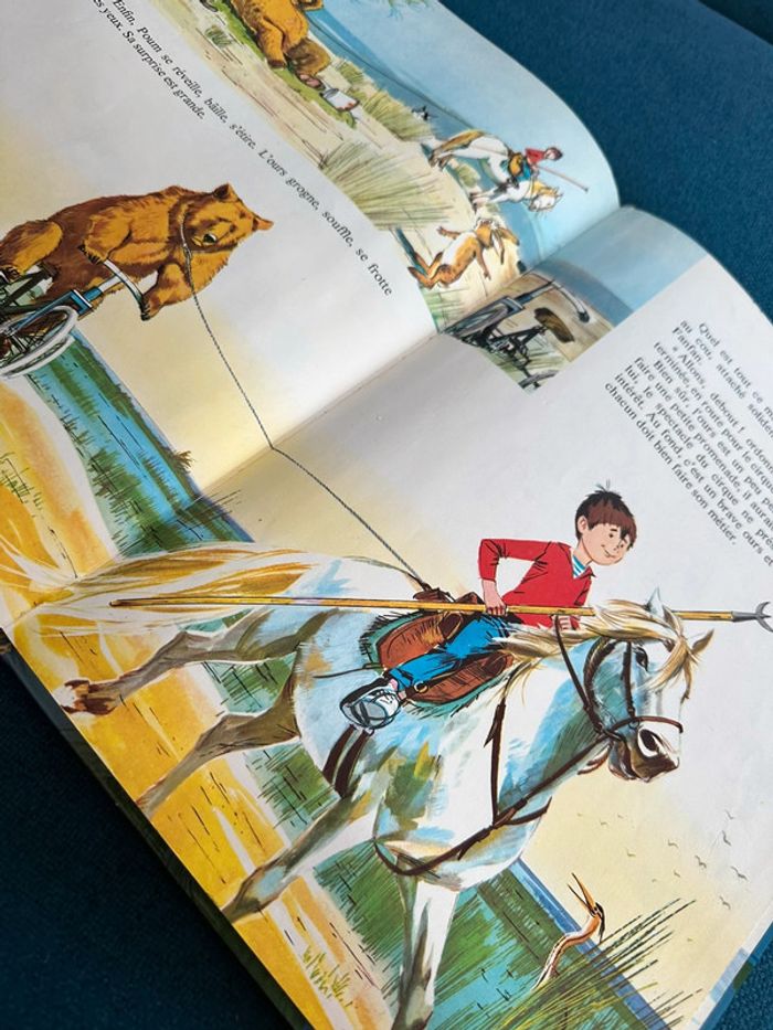 1970 Livre ancien Fanfan et l’Ours de Camargue Pierre Probst auteur Caroline grand album - photo numéro 5