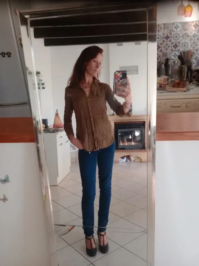 Chemise 38 femme cintrée – kaki c78