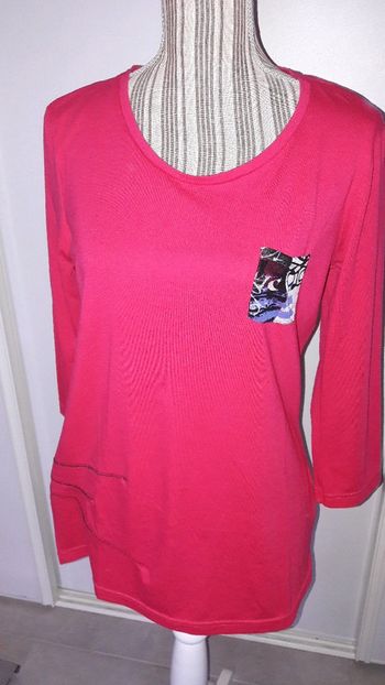 Tee shirt tunique rose Gémo taille L satisfaisant