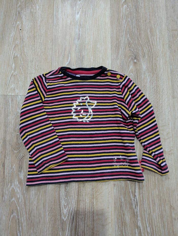 T-shirt manches longues 36 mois bébé fille Sergent major