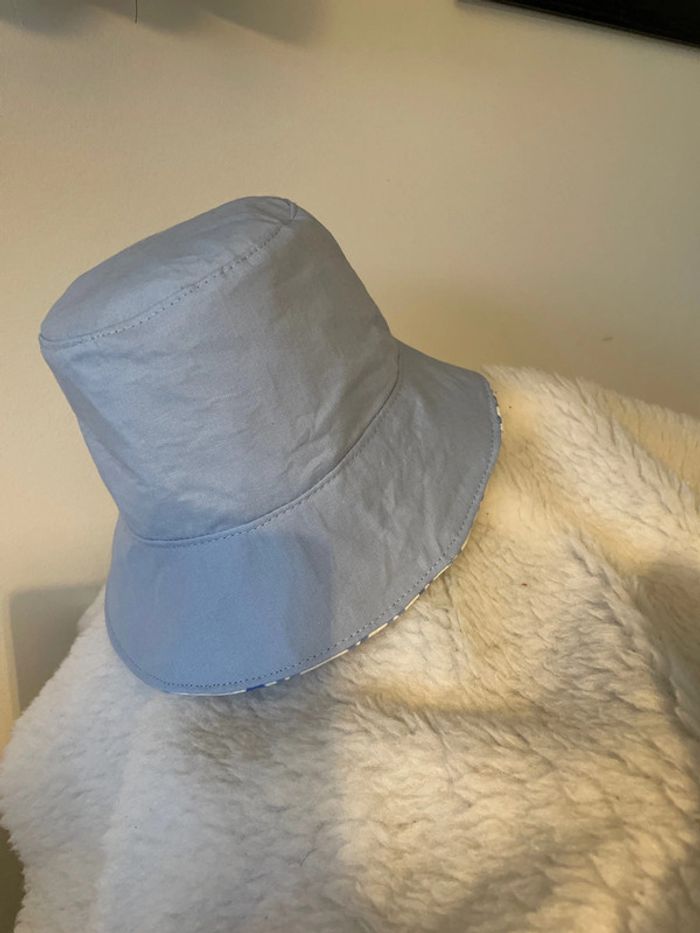 Bob réversible 50 cm pois bleu - photo numéro 3