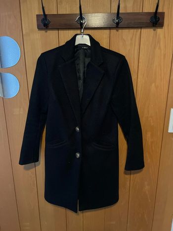 Manteau long noir taille S