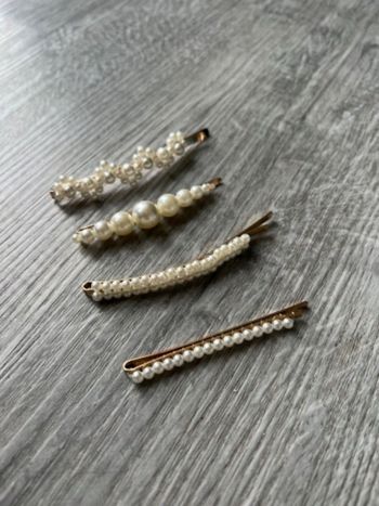 Barrettes perles cheveux