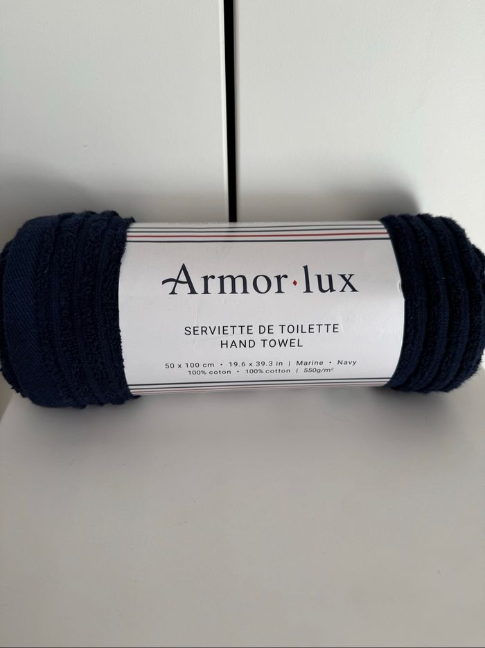 Serviette de toilette armor-lux 50 x 100. 100% coton