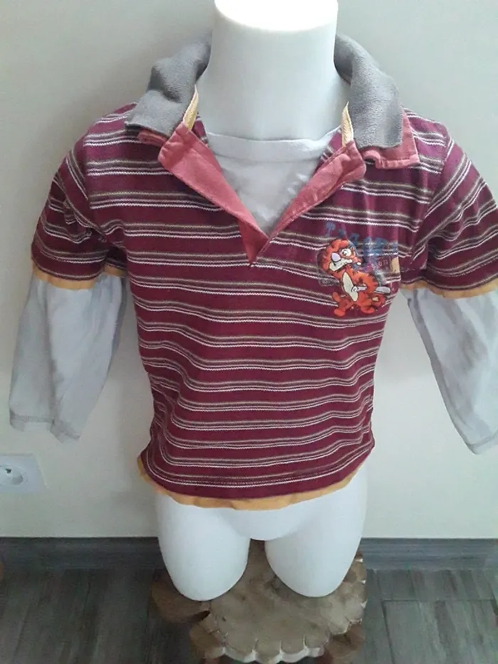 Polo manches longues Tigrou 116 cm - photo numéro 2