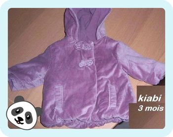 blouson chaud kitchoun, 3 mois en parfait état