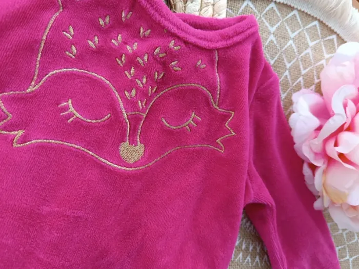 Pyjama rose bébé fille taille 9 mois - photo numéro 2