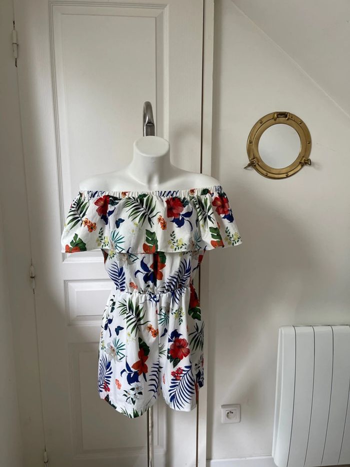 Combinaison short à fleurs - photo numéro 2