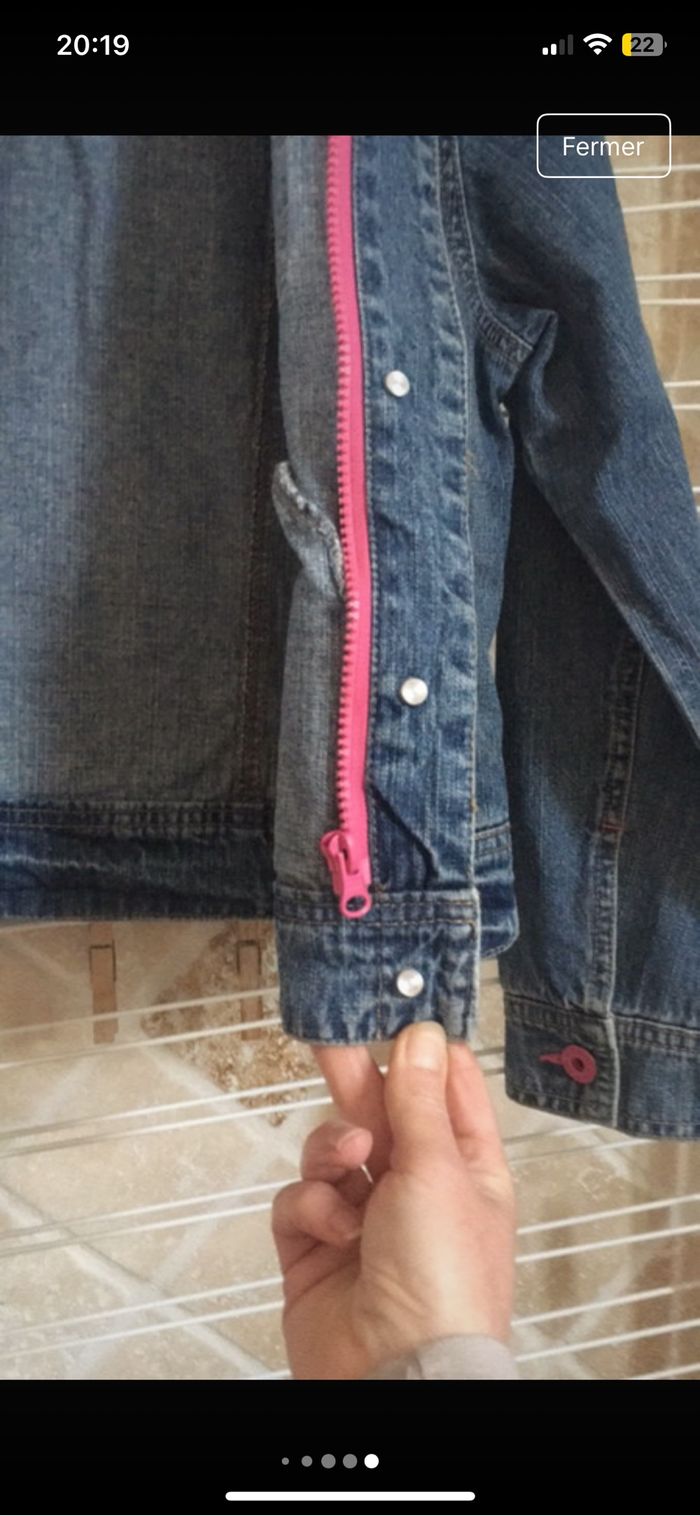 Ensemble veste en jeans et veste manches longues  fille - photo numéro 5