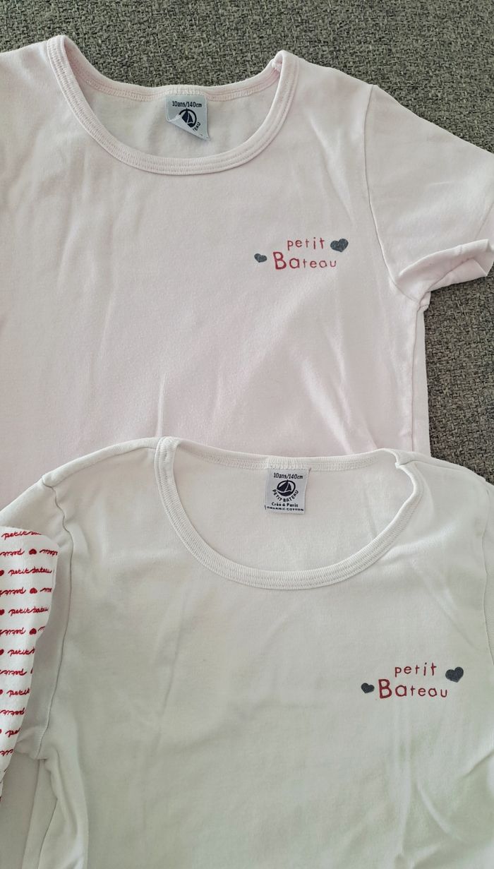 Lot maillots de corps 10 ans petit bateau - photo numéro 3