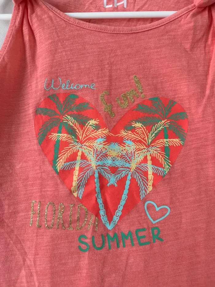 👚 Débardeur - fille 6 ans - très bon état - marque la halle100% coton - photo numéro 2