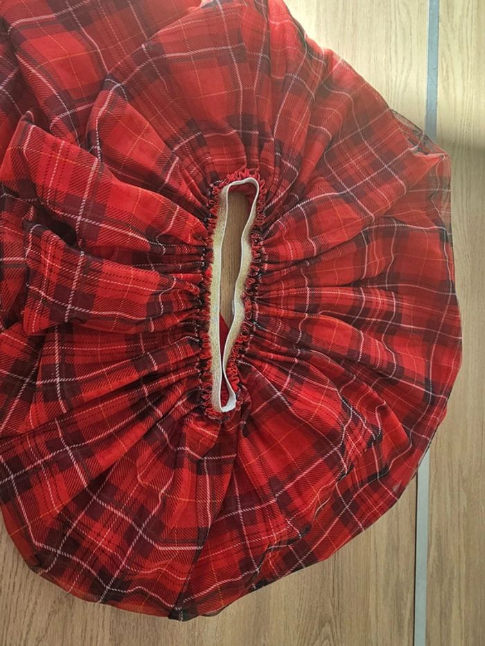 Jupe à tuile à carreaux rouge h&m fille 8/ 10 ans - photo numéro 2
