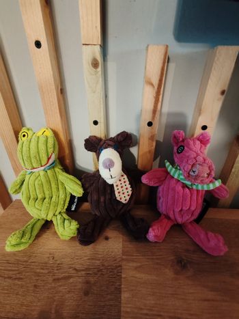 Lot de 3 les deglinglos le cochon le singe la grenouille