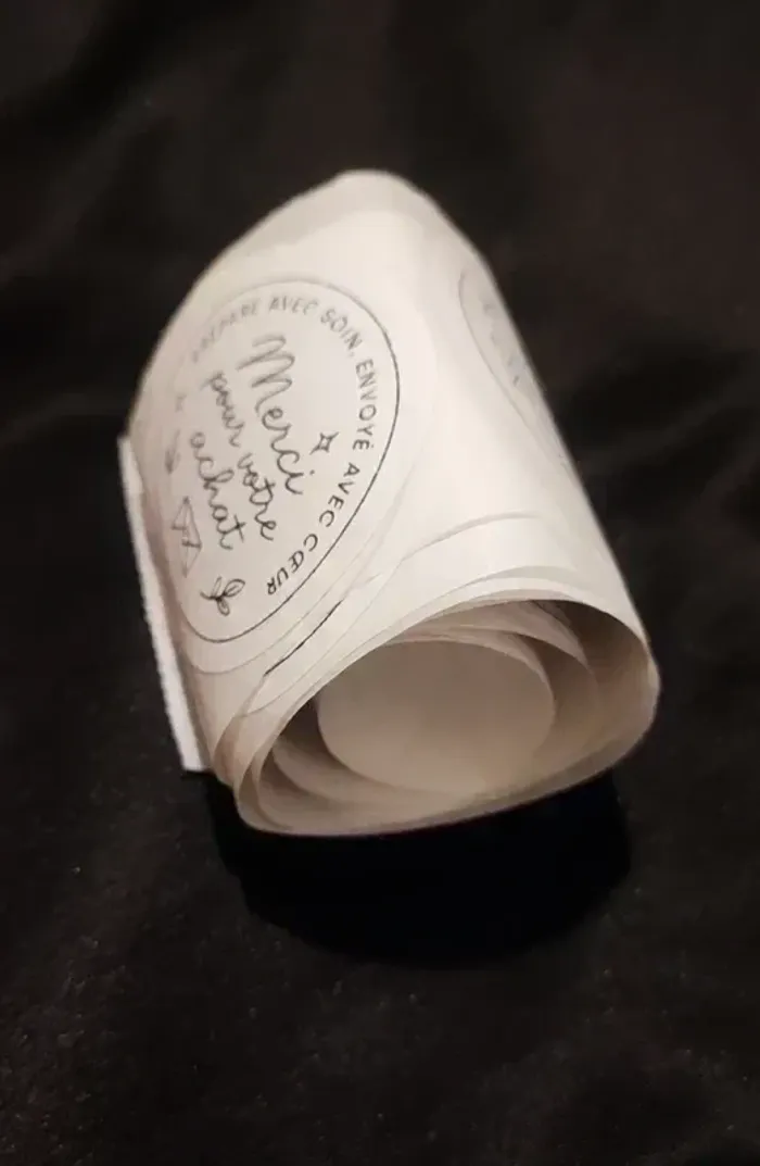 Lot de 20 autocollants “Merci pour votre achat” stickers ronds 50×50 mm pour colis et emballages - photo numéro 3