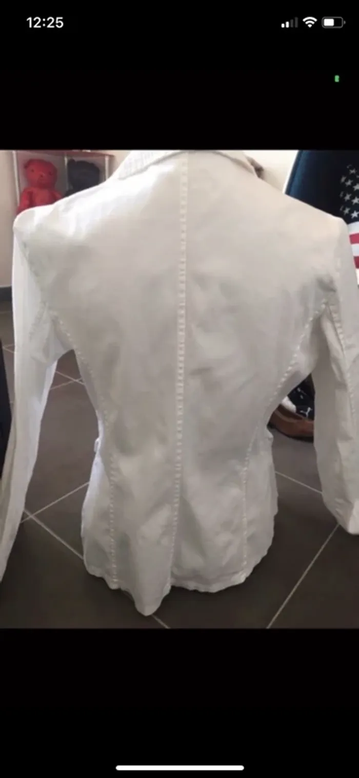 Veste blazer blanche taille 40 - photo numéro 3