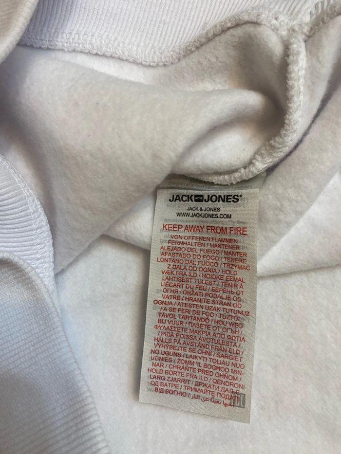 Sweat blanc Jack&Jones 16 ans neuf -n13c - photo numéro 7