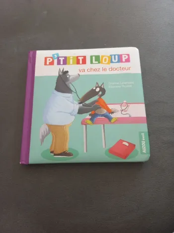 Livre plastifié p'tit loup va chez le docteur