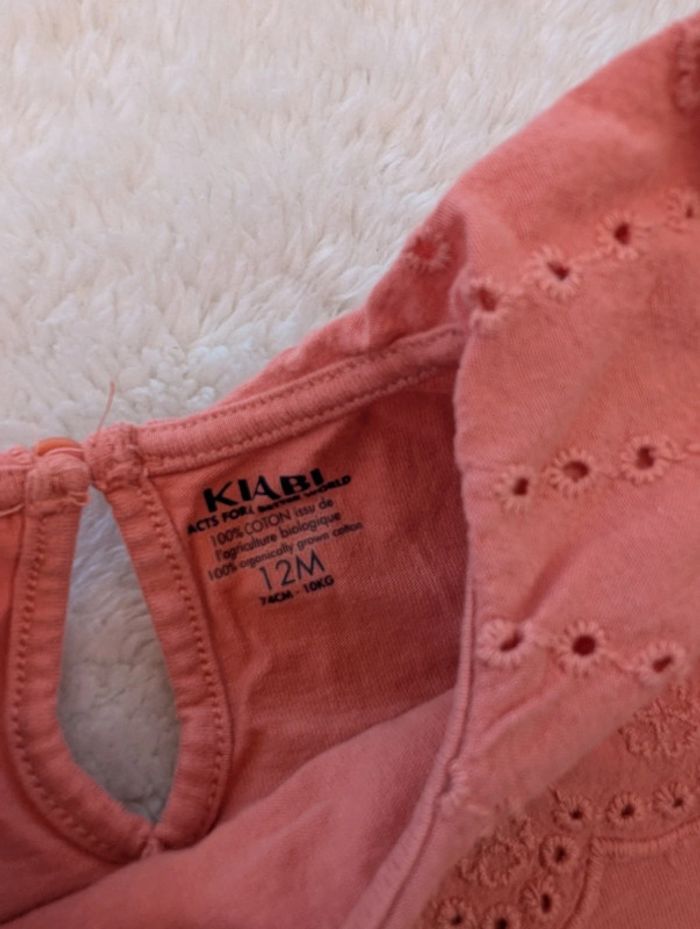 Pull col claudine 12 mois fille corail kiabi - photo numéro 2