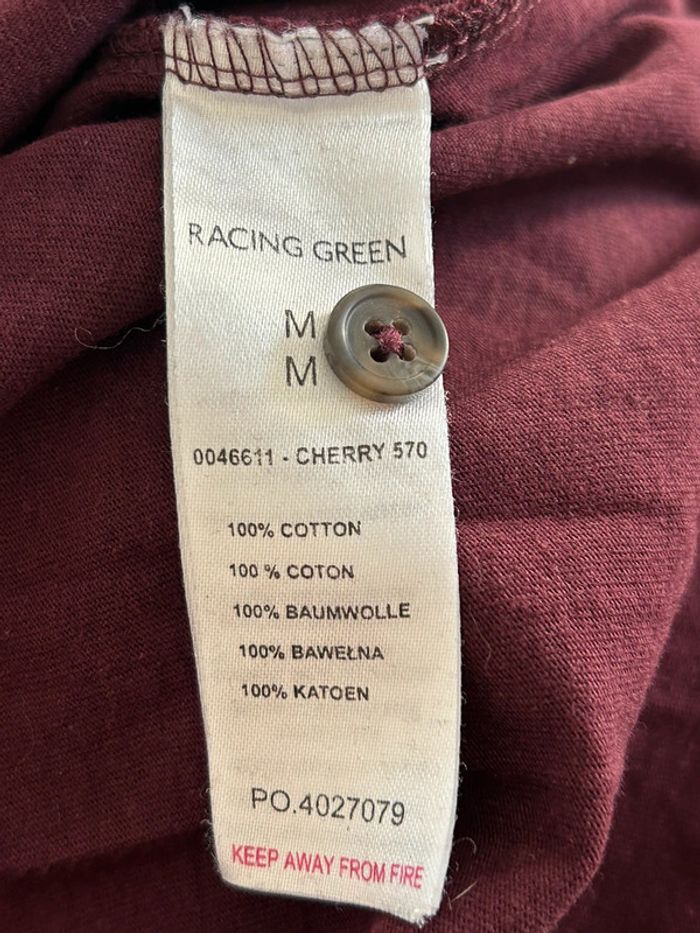 Racing Green Tee-shirt Manches Longues Bordeaux Taille M - photo numéro 4