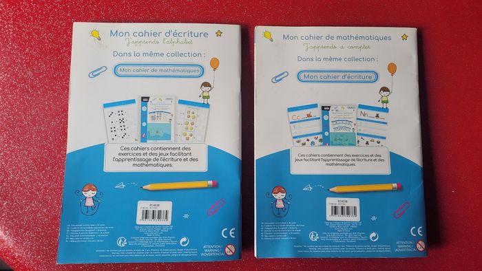 Lot de deux cartes avec cahiers pour enfant MS GS  CP - photo numéro 6