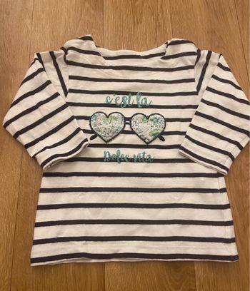 T-shirt marinière fille 6M