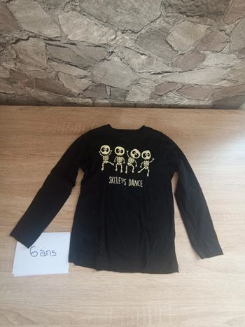 Tee-shirt manche longue fluorescent taille 6ans