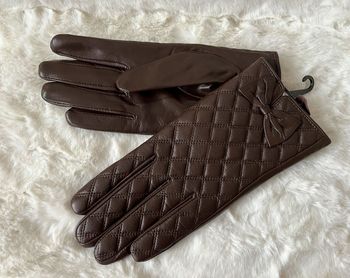Gants en cuir marrons taille S