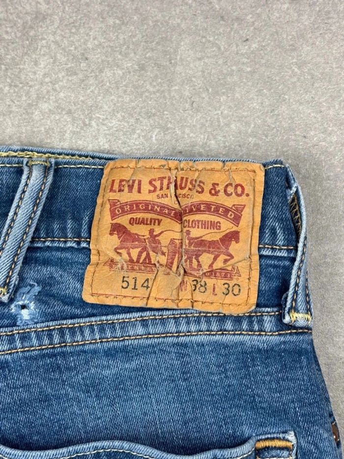 Jean pantalon coupe droite 514 levis bleu W38 L30 - photo numéro 3