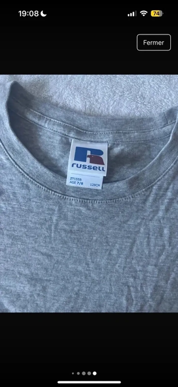 T-shirt manche courte 7/8 ans 128cm neuf - photo numéro 5