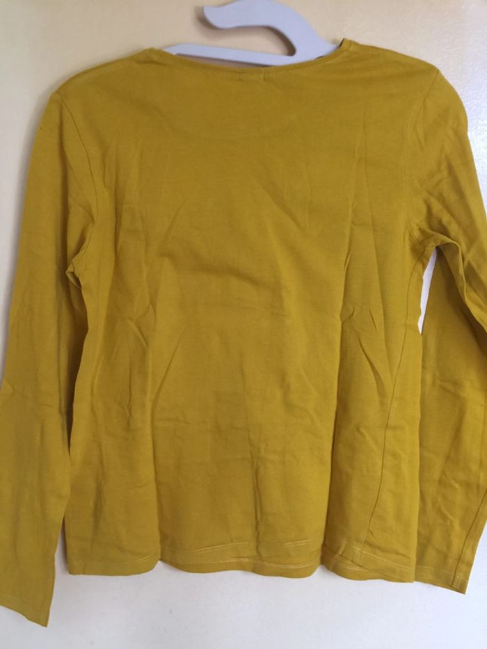 T-shirt moutarde avec motif licorne en strass - photo numéro 2