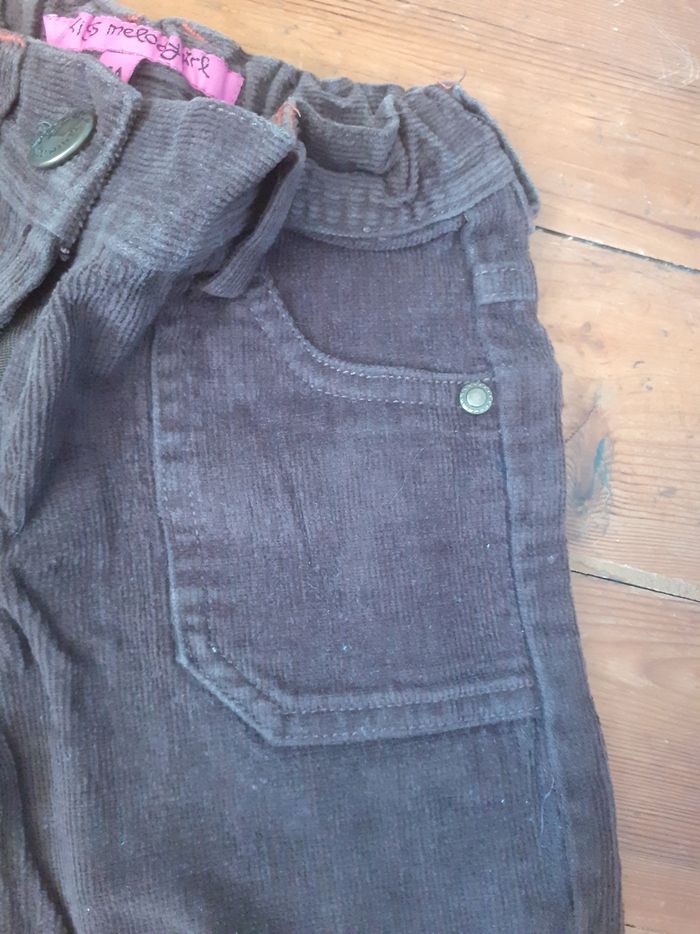 Pantalon en velours côtelé marron - photo numéro 2