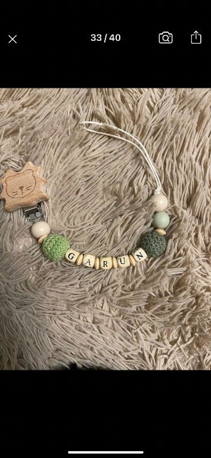 Attache tétine personnalisé