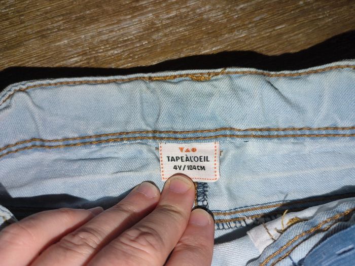 Petite jupe jean droite 4 ans tao - photo numéro 3