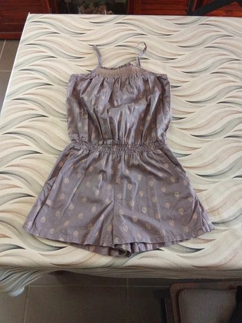 Combishort marron motif raisin doré DPAM 8 ans