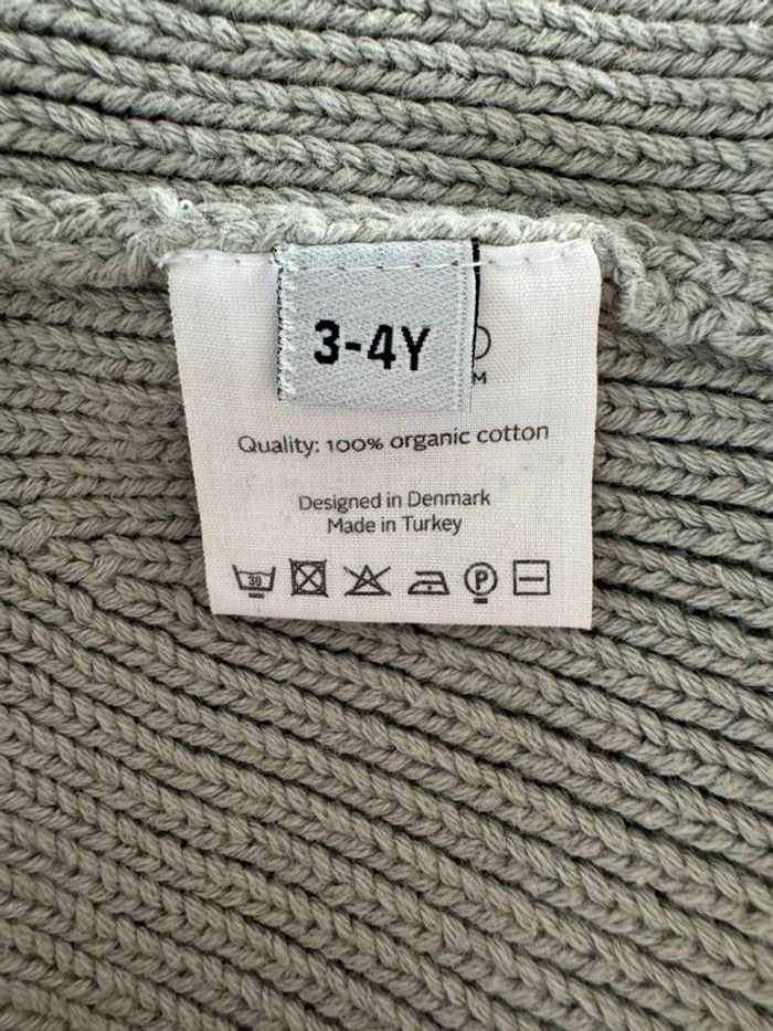 Bonnet en tricot côtelé oreilles d'ours gris et bleu Liewood Taille 3-4 ans - photo numéro 3